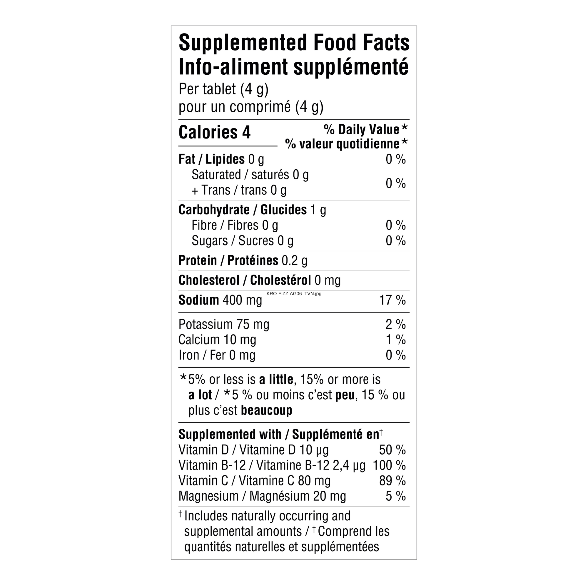 Lemon & Lime Effervescent tablets