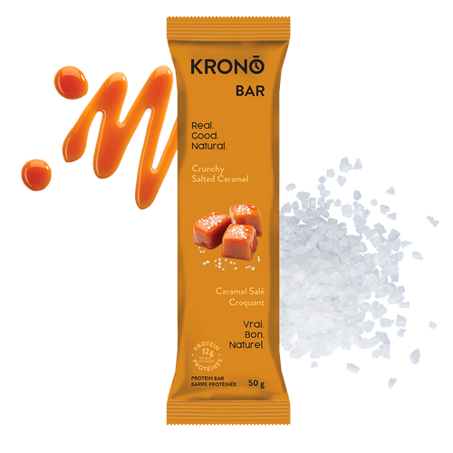 Crunchy Salted Caramel Protein Bars – Box of 12